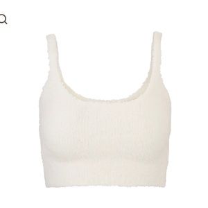 Skims cozy knit bralette in bone size S/M